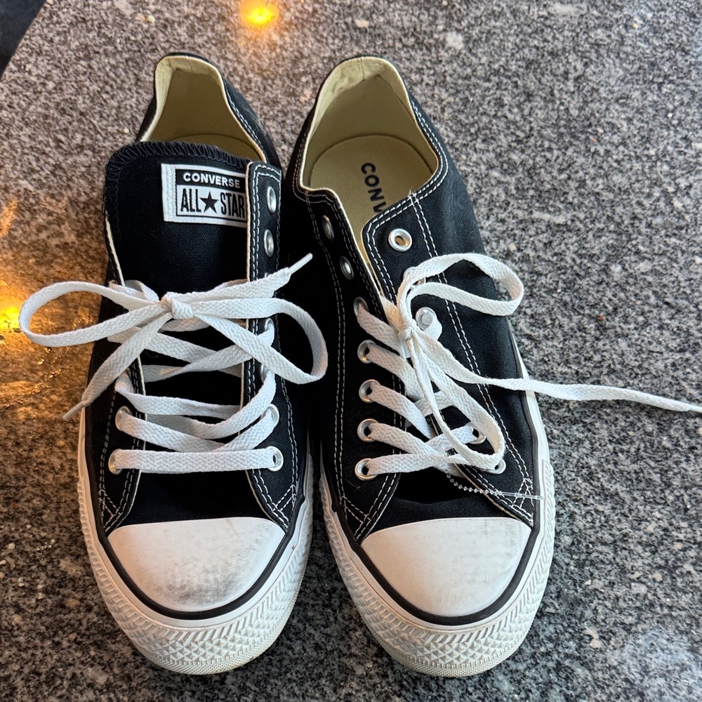 Converse All Star Black and White Canvas Shoes